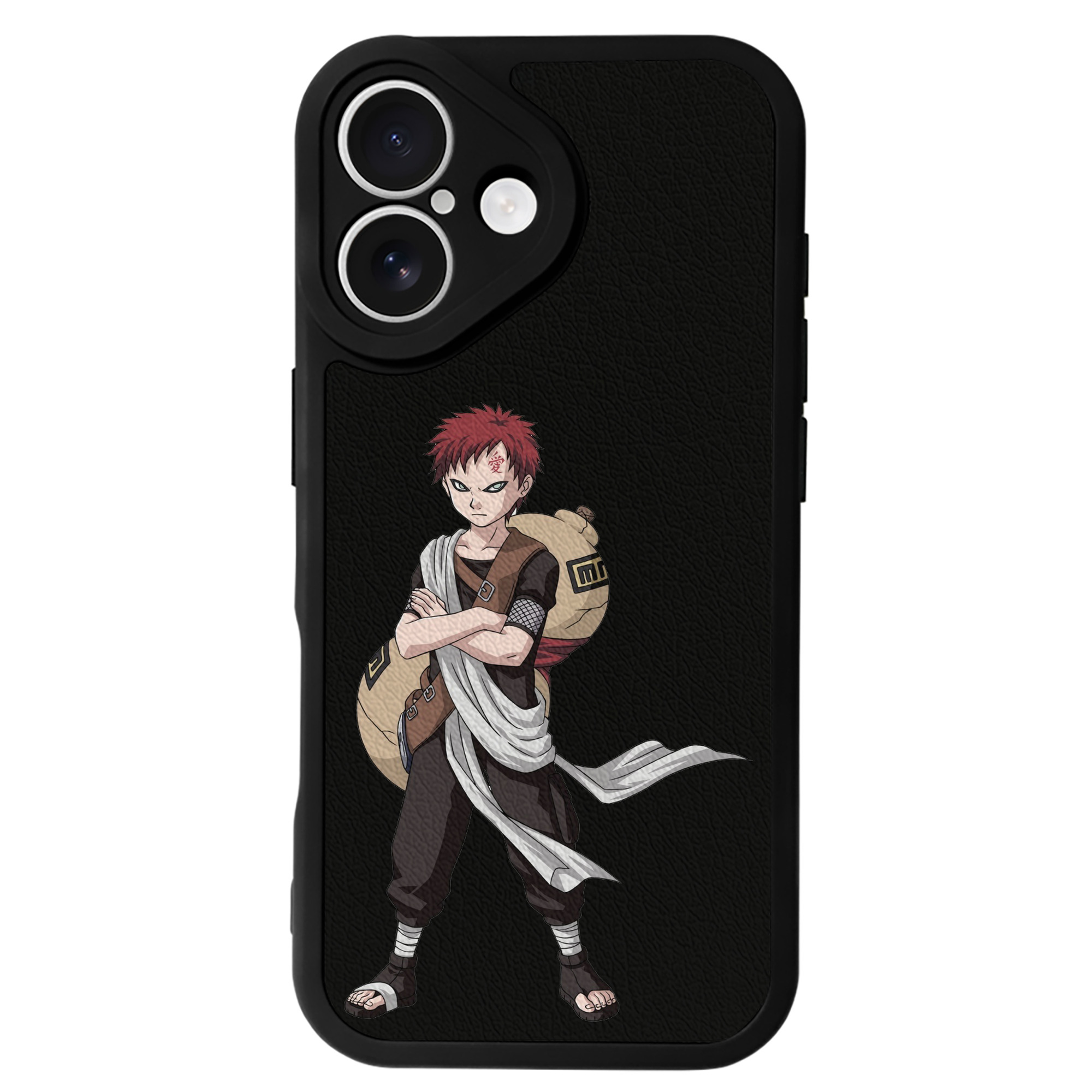 （画像用） NARUTO -ナルト- ガアラ Gaara 【iPhone 16シリーズ対応】シリコンスマホケース（レザー調） 材質：シリコン